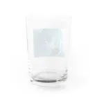 青いキャンバスの青緑+ Water Glass :back