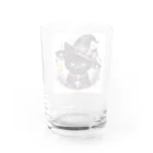 黒猫ギャラリー🐈‍⬛の黒猫の魔法使い Water Glass :back