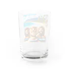 YFCのハワイのリゾートビーチでサーフィンを楽しむ陽気なライオン達④ Water Glass :back