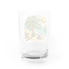 Qten369のサンセットビーチ Water Glass :back