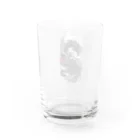 蝋燭のDragonと女性 Water Glass :back