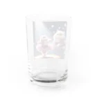 とてもすてきマートの猫バ(パープル) Water Glass :back