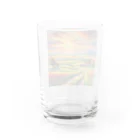 hitayakiの夕日に染まる田園風景 Water Glass :back