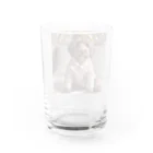 sachisachi_alanのお洋服を着たオーストラリアン・ラブラドゥードル Water Glass :back