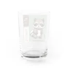 SUZURI56のミドリのたぬき Water Glass :back