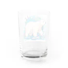 れいのホッキョクグマの冒険：地球を背景に未来へ進む姿 Water Glass :back