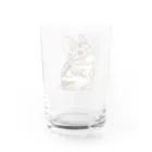 ちもちもの変わった模様のパイドデグーちゃん Water Glass :back