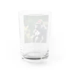 sunday_sataurday_freedayの勝ち気なゴリラ Water Glass :back