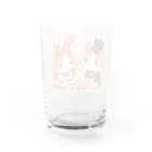 us shopのネコとウサギの戯れ Water Glass :back