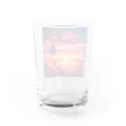 Rパンダ屋の「美しい夕焼け」グッズ Water Glass :back