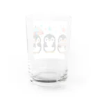 柴犬しばわんこhana873の可愛いペンギントリオ Water Glass :back