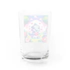 ドット職人のピクセルアート 恐竜の子ども Water Glass :back