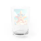 KIglassesのサングラスをかけた笑顔のヒトデ - 海の陽気な仲間！ Water Glass :back