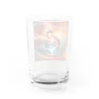おしゃまんべのアツい赤い龍があなたに幸運を引き寄せる Water Glass :back