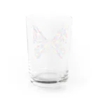 chicodeza by suzuriのビビッドな蝶々 Water Glass :back