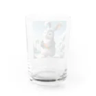 usagimajyoのペンギンとウサギの子供 Water Glass :back