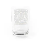 juny0823のトライバル　トリとオオカミA Water Glass :back