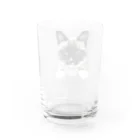 みきぞーん｜保護猫 ミッキー画伯と肉球とおともだちのmomo Water Glass :back