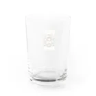 ぷぷオレンジのkokeshi dolls白い花 Water Glass :back