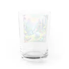 キラキラとどうぶつの魔法の国の白ウサギ Water Glass :back