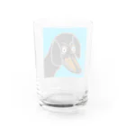 羽波紙ごろりのダックスフントの豆太郎さん Water Glass :back