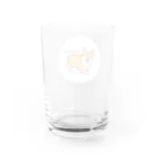 コーギーブレッド（もこもこーぎー）のもこもこーぎー （コーギーcorgi） Water Glass :back