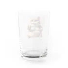 cat__ch2のやる気猫 Water Glass :back