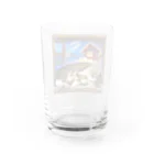 NaturalCanvasの猫とアヒルの子の愛 Water Glass :back