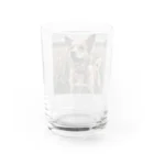 kokin0の畑で微笑む犬 dog smailing in the ground Water Glass :back