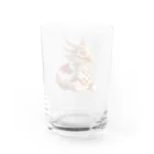 ドラゴンとわたしのドラゴンとビスケット Water Glass :back