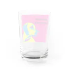 HanaTorantaのラブラドール　抽象化イエロー×ピンクver. Water Glass :back