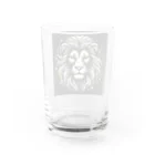 Ono_Mariaの百獣の王ライオン Water Glass :back