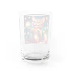 はなにゃんのおうちの花火で遊ぶかわいい猫ちゃん Water Glass :back