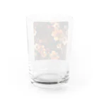 オンラインショップイエローリーフの可愛らしい小さな花 グラス反対面