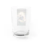 GoldenBuddha888の神獣ライオンに乗る仏陀様コレクション Water Glass :back