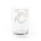 sophie138の猫ゴルファー Water Glass :back