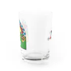 FrogPort（フロッグポート）のこまや ジャンピングラリー サイドアート Water Glass :back