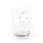 gattyoデザインのくすっと笑える雑貨たちの「くろぶちにゃん – おすまし猫の横顔」 Water Glass :back