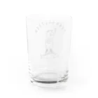 Aliviostaのマグロのセリ ハムスター 動物イラストアーチロゴ Water Glass :back