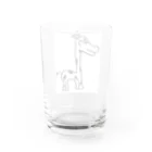 謎のガリショップのキリンみたいなやつ Water Glass :back