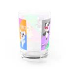 ウサネコのぷり☆全員集合 カラフル Water Glass :back