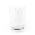 青点滅のグッズ売り場のキャラクター＋文字 Water Glass :back