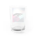 切り絵草太の泳ぐペンギン Water Glass :back