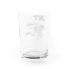 nidan-illustrationのhappy dog -JET- (black ink) Water Glass :back