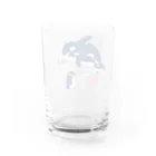 ちゃこぺん（SUZURI店）のシャチ！！！！オルカ！！逆叉！！ Water Glass :back