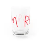 AliviostaのREDRUM レッドラム ロゴ Water Glass :back