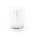 aiko SUZURI SHOP   のCoat boy (colorful dots) Water Glass :back