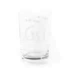 Cacao-wani（かかおわに）のにょろにょろ一族「Have a nice day!!」 Water Glass :back