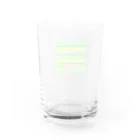 sanasanaのボーダー＋♡黄色＆緑 Water Glass :back