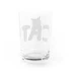 ちょこれーときゃっとの黒猫カカオたんの猫文字小物「CAT」 Water Glass :back